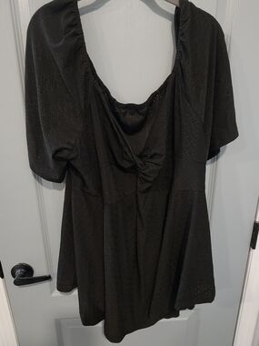 Shein Women’s Knot-Front Eyelet Tunic Top